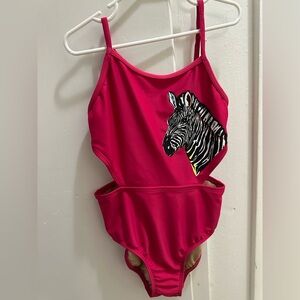 Pink Zebra Print Swimsuit